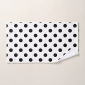 Schwarz-Weiß-Polka-Dots Badhandtuch Set (Handtuch)
