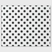 Schwarz & Weiß Polka Dots Dot Chic Muster Geschenkpapier (Flach)