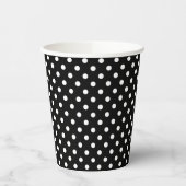Schwarz-weiß Polka Dots Paper Cups Pappbecher (Links)