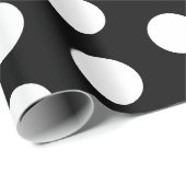 Schwarz-Weiß Polka dots stilvolles Wrapping Paper Geschenkpapier (Rolleneckpunkt)