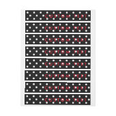 Schwarz-Weiß-Polka-Dots umkreisen Labels Rundum-Adressaufkleber (Bogen)