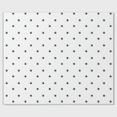 Schwarz-Weiß-Polka-Dots-Umschlagpapier Geschenkpapier (Flach)