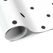 Schwarz-Weiß-Polka-Dots-Umschlagpapier Geschenkpapier (Rolleneckpunkt)