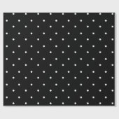 Schwarz-Weiß-Polka-Dots-Umschlagpapier Geschenkpapier (Flach)