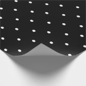 Schwarz-Weiß-Polka-Dots-Umschlagpapier Geschenkpapier (Ecke)