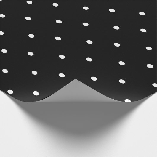 Schwarz-Weiß-Polka-Dots-Umschlagpapier Geschenkpapier (Ecke)