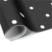 Schwarz-Weiß-Polka-Dots-Umschlagpapier Geschenkpapier (Rolleneckpunkt)