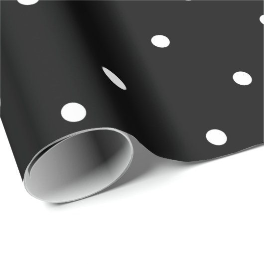 Schwarz-Weiß-Polka-Dots-Umschlagpapier Geschenkpapier (Rolleneckpunkt)