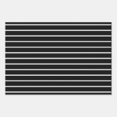 Schwarz-Weiß-Polka-Dotstreifen Geschenkpapier Set (Vorderseite 2)