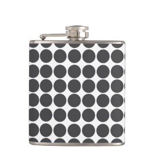 Schwarz-Weiß-Polka-Dotter-Flasche Flachmann