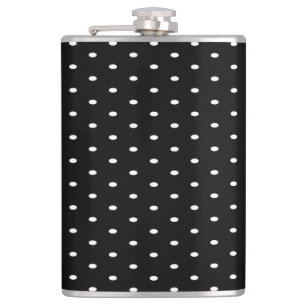 Schwarz-Weiß-Polka-Flasche Flachmann