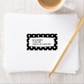 Schwarz-Weiß-Polka-Punkte Adressaufkleber (Insitu)