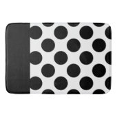 Schwarz-Weiß-Polka-Punkte   Badematte (Vorderseite)