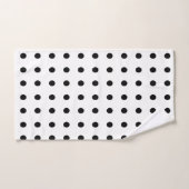 Schwarz-Weiß-Polka-Punkte Badhandtuch Set (Handtuch)