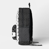 Schwarz-Weiß-Polka-Punkte bedruckte Rucksäcke (Rechts)