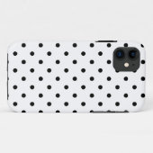 Schwarz-Weiß-Polka-Punkte Case-Mate iPhone Hülle (Rückseite (Horizontal))