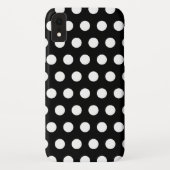 Schwarz-Weiß-Polka-Punkte Case-Mate iPhone Hülle (Rückseite)