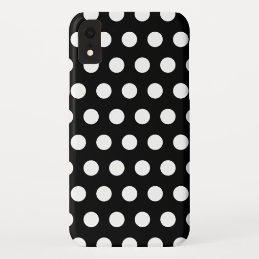 Schwarz-Weiß-Polka-Punkte Case-Mate iPhone Hülle (Rückseite)