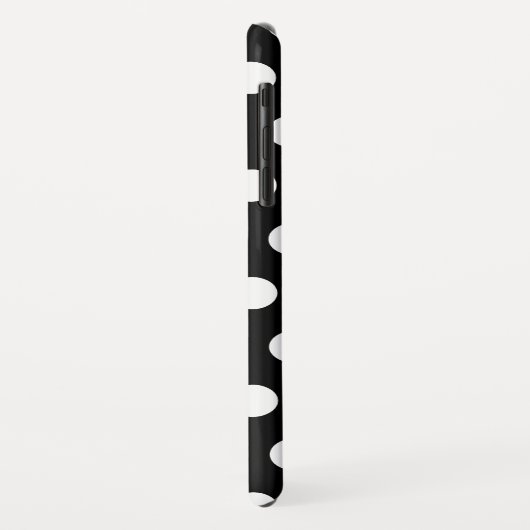 Schwarz-Weiß-Polka-Punkte Case-Mate iPhone Hülle (Hinten/Links)