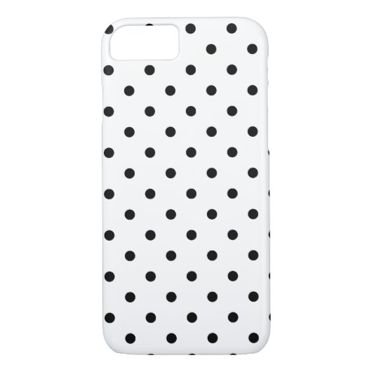 Schwarz-Weiß-Polka-Punkte Case-Mate iPhone Hülle (Rückseite)