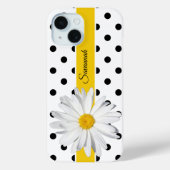 Schwarz-Weiß-Polka-Punkte, Daisy Case-Mate iPhone Hülle (Rückseite)