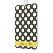 Schwarz-Weiß-Polka-Punkte, Dotter, Ihr Name Autolufterfrischer (Links)
