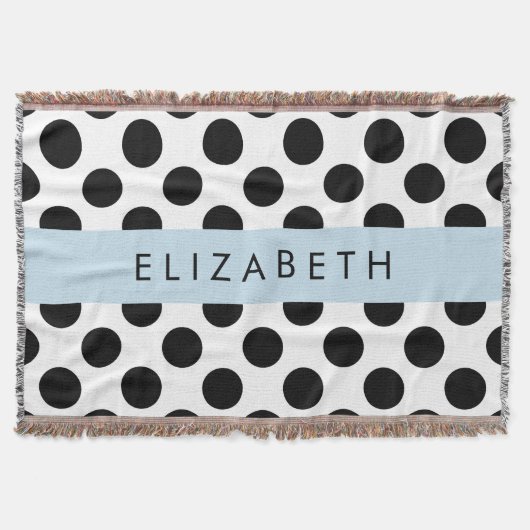 Schwarz-Weiß-Polka-Punkte, Dotter, Ihr Name Decke (Vorderseite)