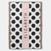 Schwarz-Weiß-Polka-Punkte, Dotter, Ihr Name Decke (Vorderseite Vertikal)