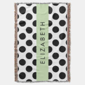 Schwarz-Weiß-Polka-Punkte, Dotter, Ihr Name Decke (Vorderseite Vertikal)