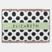 Schwarz-Weiß-Polka-Punkte, Dotter, Ihr Name Decke (Vorderseite)