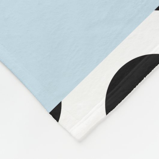 Schwarz-Weiß-Polka-Punkte, Dotter, Ihr Name Fleecedecke (Ecke)