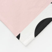 Schwarz-Weiß-Polka-Punkte, Dotter, Ihr Name Fleecedecke (Ecke)