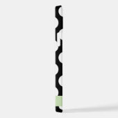 Schwarz-Weiß-Polka-Punkte, Dotter, Ihr Name iPhone Hülle (Rechte Seite)