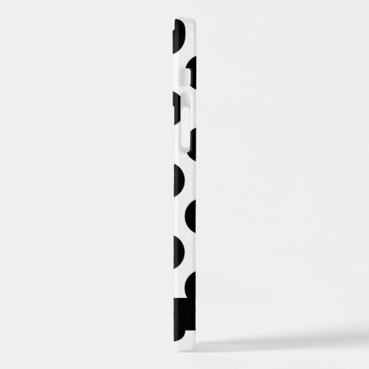 Schwarz-Weiß-Polka-Punkte, Dotter, Ihr Name iPhone Hülle (Linke Seite)