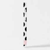 Schwarz-Weiß-Polka-Punkte, Dotter, Ihr Name iPhone Hülle (Linke Seite)