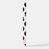 Schwarz-Weiß-Polka-Punkte, Dotter, Ihr Name iPhone Hülle (Rechte Seite)