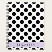 Schwarz-Weiß-Polka-Punkte, Dotter, Ihr Name Planer (Vorderseite)