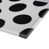 Schwarz-Weiß-Polka-Punkte, Dotter, Ihr Name Schneidebrett (Ecke)
