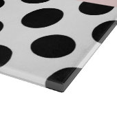 Schwarz-Weiß-Polka-Punkte, Dotter, Ihr Name Schneidebrett (Ecke)