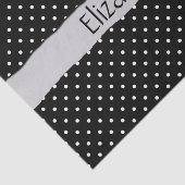 Schwarz-Weiß-Polka-Punkte, Dotter, Ihr Name Seidenpapier (Ausschnitt)