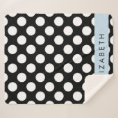 Schwarz-Weiß-Polka-Punkte, Dotter, Ihr Name Sherpadecke (Vorderseite (Horizontal))