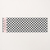 Schwarz-Weiß-Polka-Punkte, Dotter, Ihr Name Yogamatte (Rückseite (Horizontal))