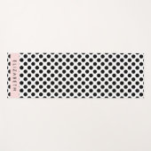 Schwarz-Weiß-Polka-Punkte, Dotter, Ihr Name Yogamatte (Vorderseite (Horizontal))