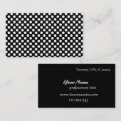 Schwarz-Weiß-Polka-Punkte einfache Visitenkarten, Visitenkarte (Vorne/Hinten)