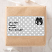 Schwarz-Weiß-Polka-Punkte Elephant (Insitu)