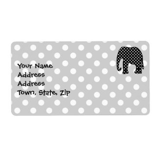 Schwarz-Weiß-Polka-Punkte Elephant