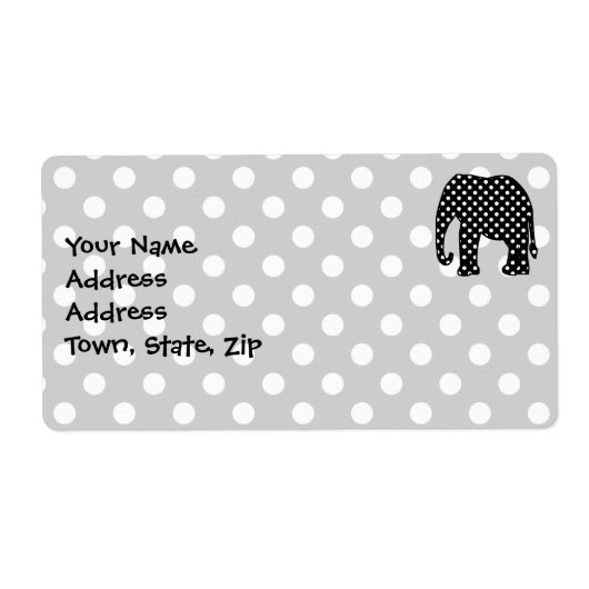 Schwarz-Weiß-Polka-Punkte Elephant (Vorne)
