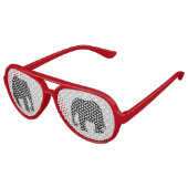 Schwarz-Weiß-Polka-Punkte Elephant Sonnenbrille (Schrägansicht)