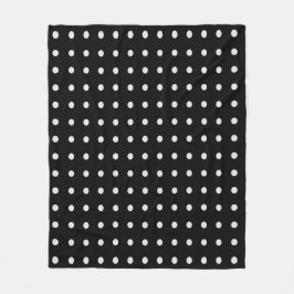 Schwarz-Weiß-Polka-Punkte Fleecedecke