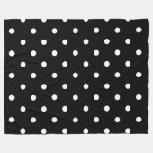 Schwarz-Weiß-Polka-Punkte Fleecedecke (Vorderseite (Horizontal))